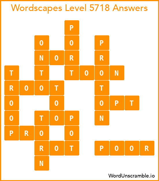 Wordscapes Level 5718 Answers